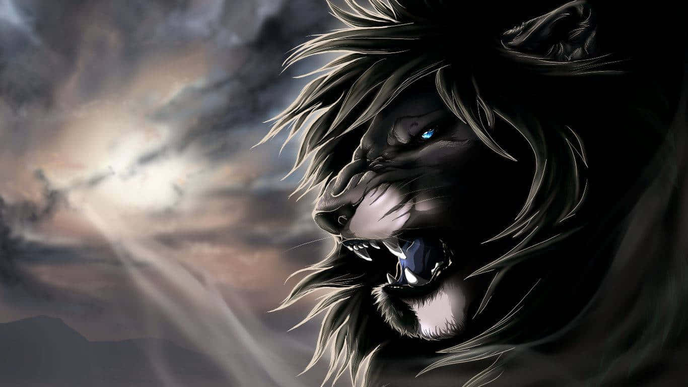 Overt Lion Art Background