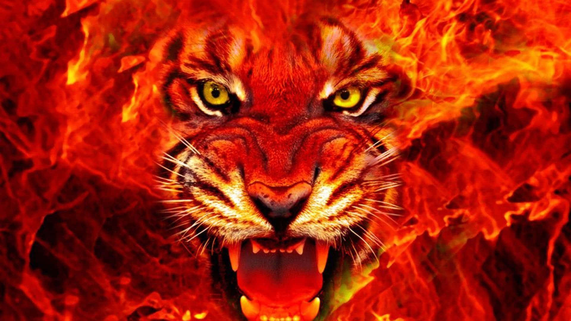 Overt Tiger Flames Background