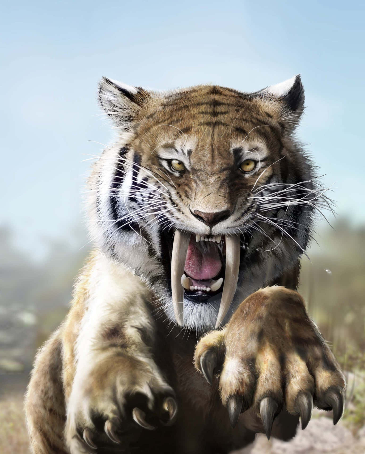 Overt Tiger Running Background