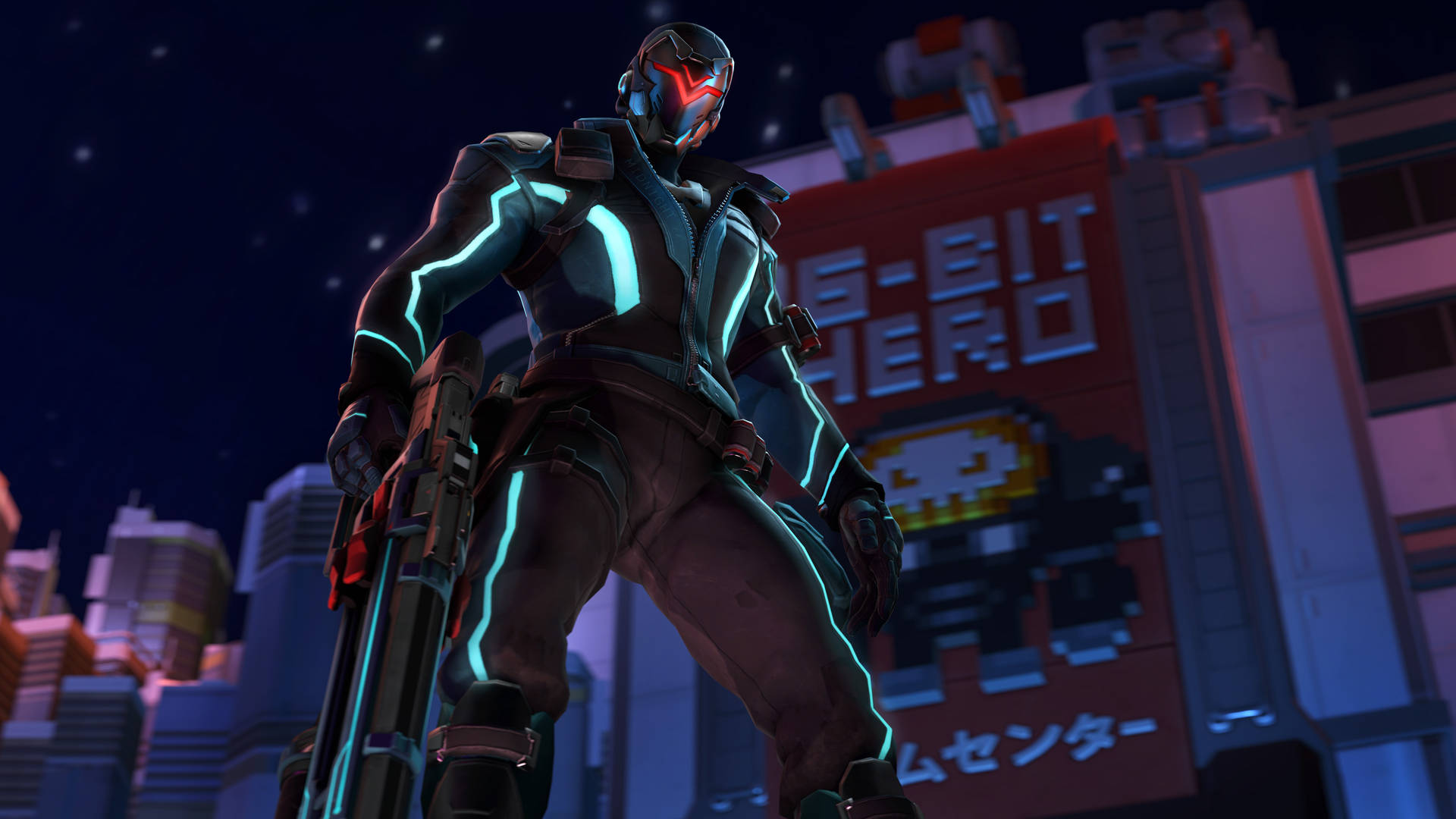 Overwatch 4k - A Display Of Power - Soldier 76 In City Background