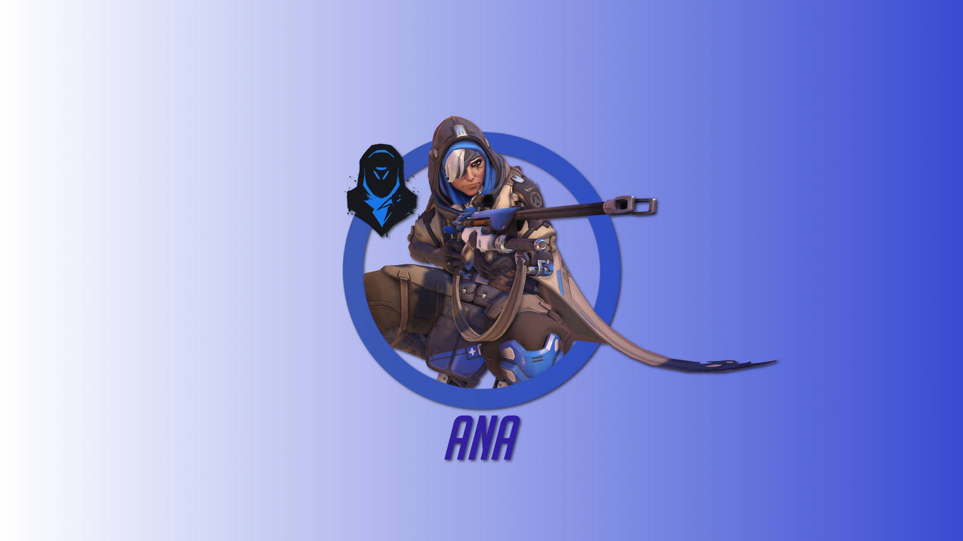 Overwatch 4k Ana In Blue Icon Background