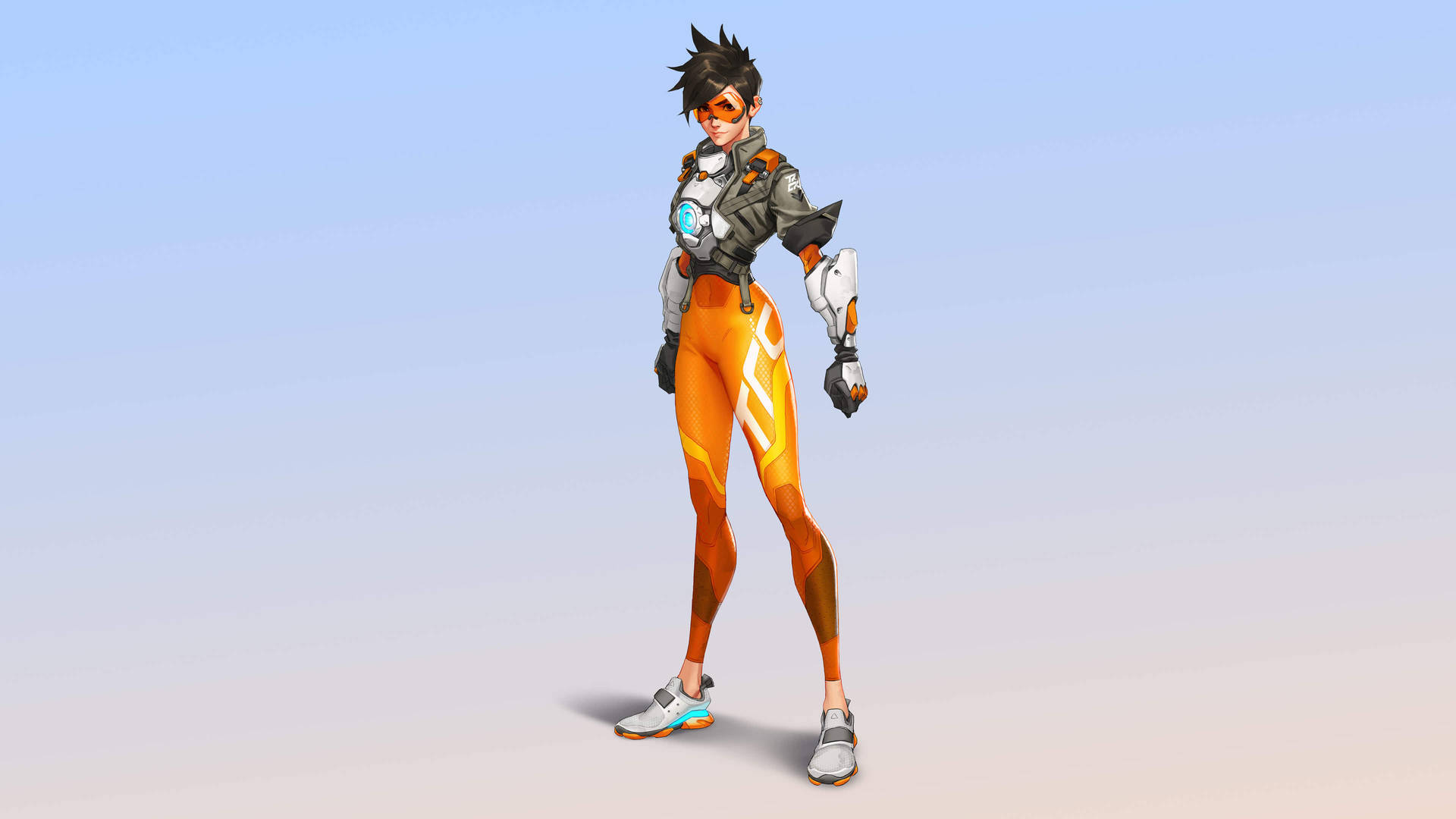 Overwatch 4k Tracer In Blue Background
