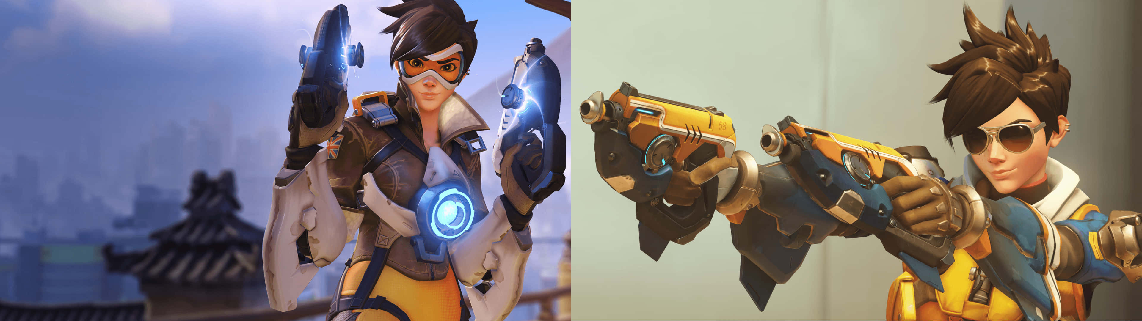 Overwatch - A Character With A Gun Background
