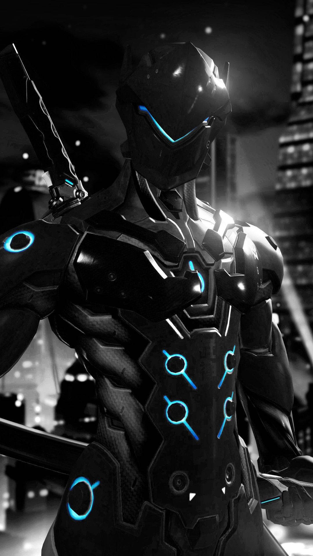 Overwatch Cyborg Genji Shimada Background