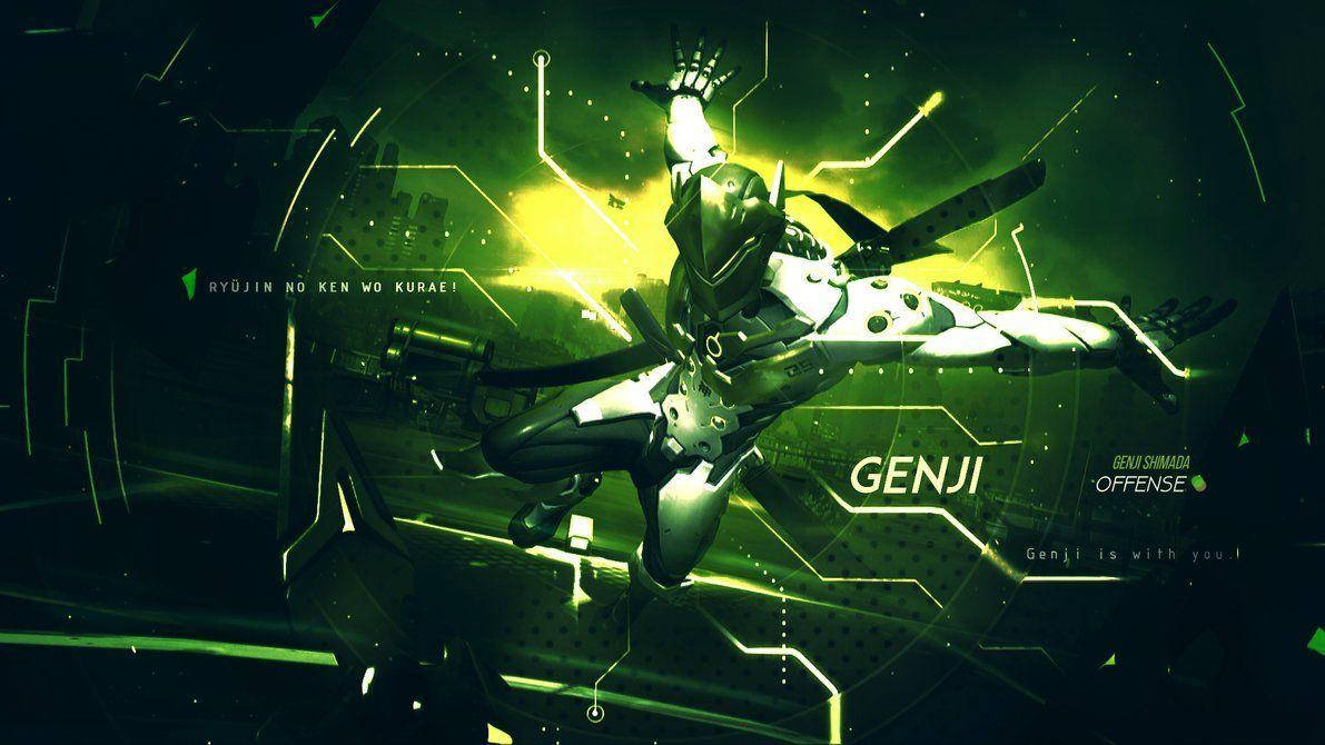 Overwatch Genji Digital Background