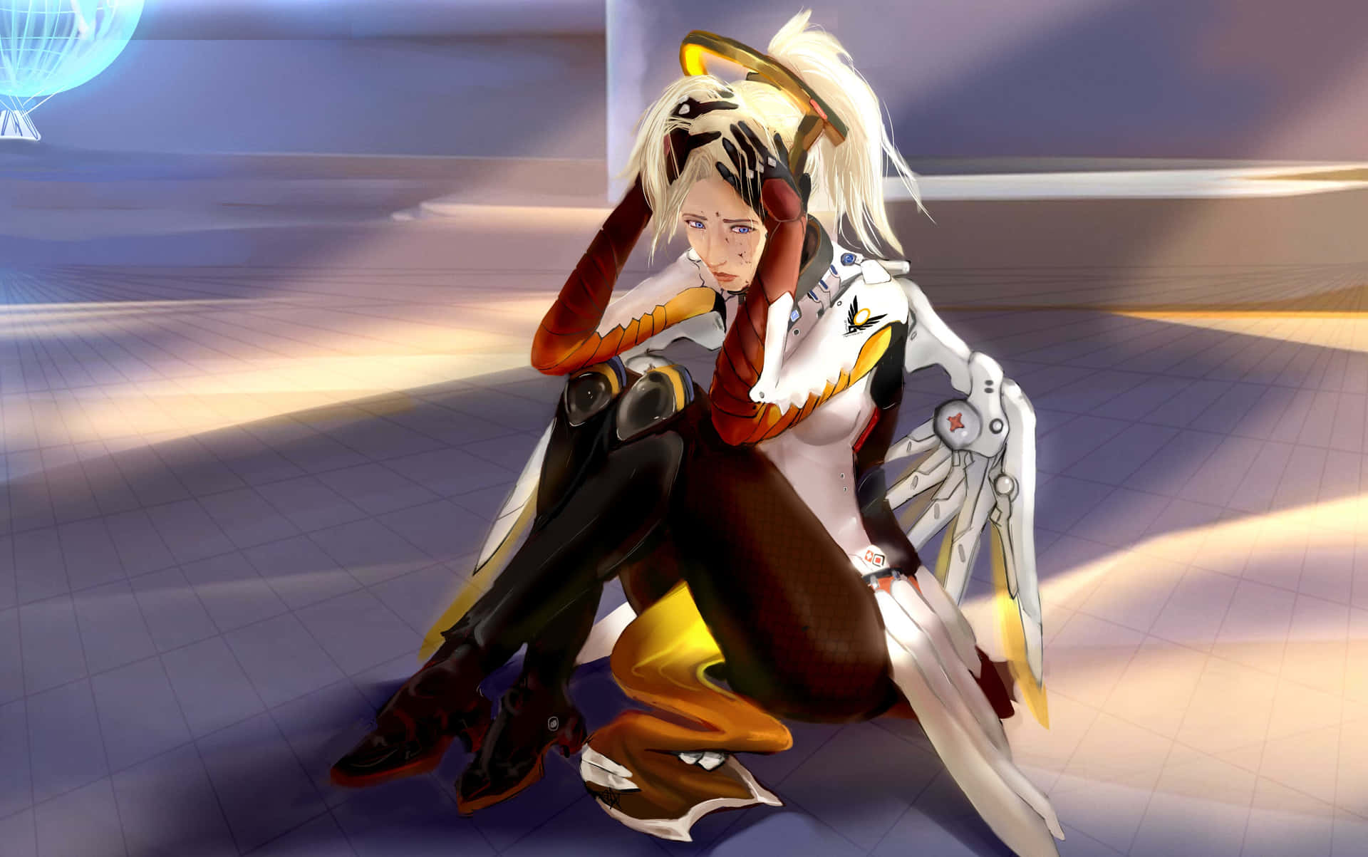 Overwatch Mercy - Guardian Angel In Action Background