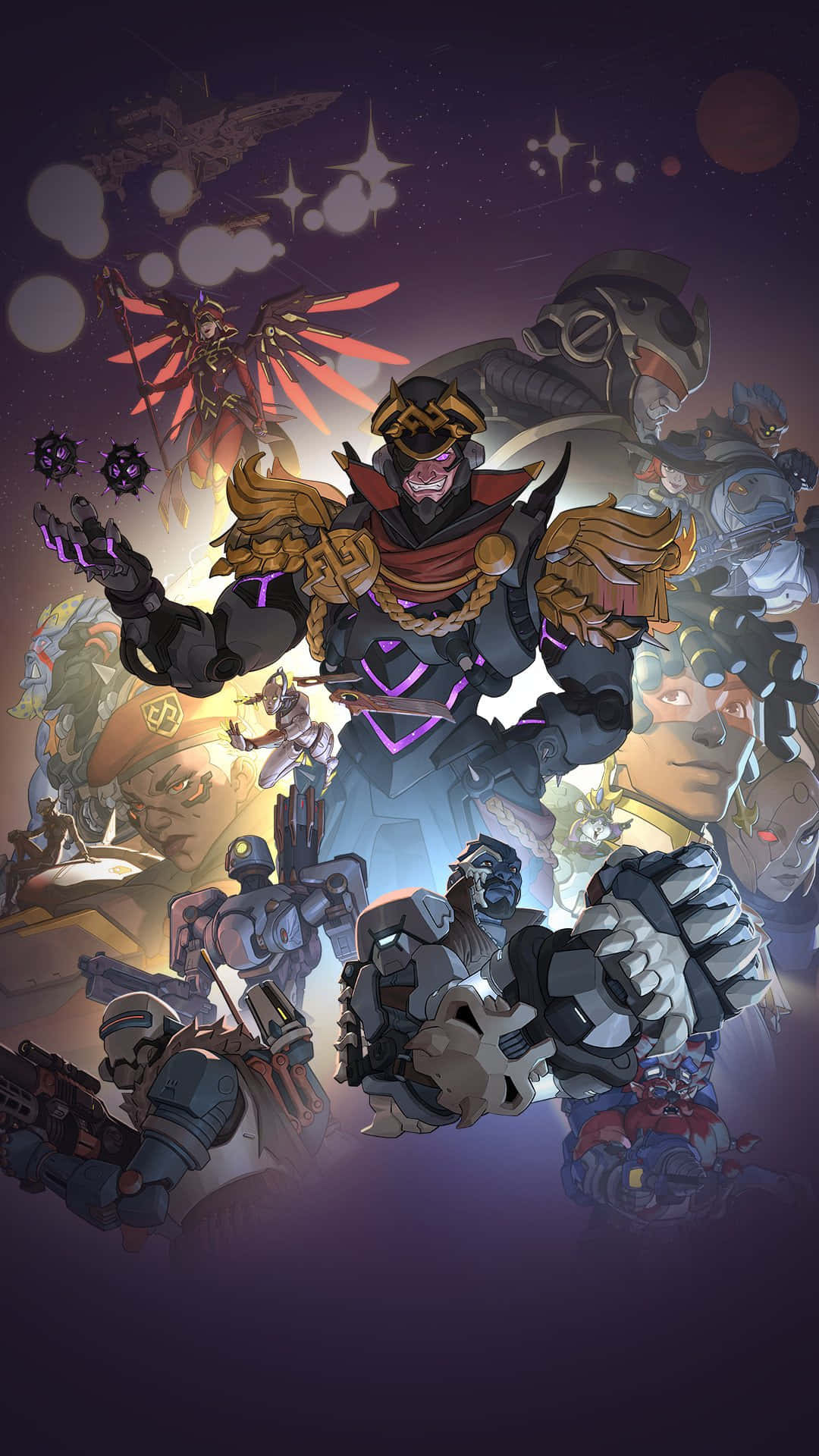 Overwatch Sigmaand Heroes Artwork Background