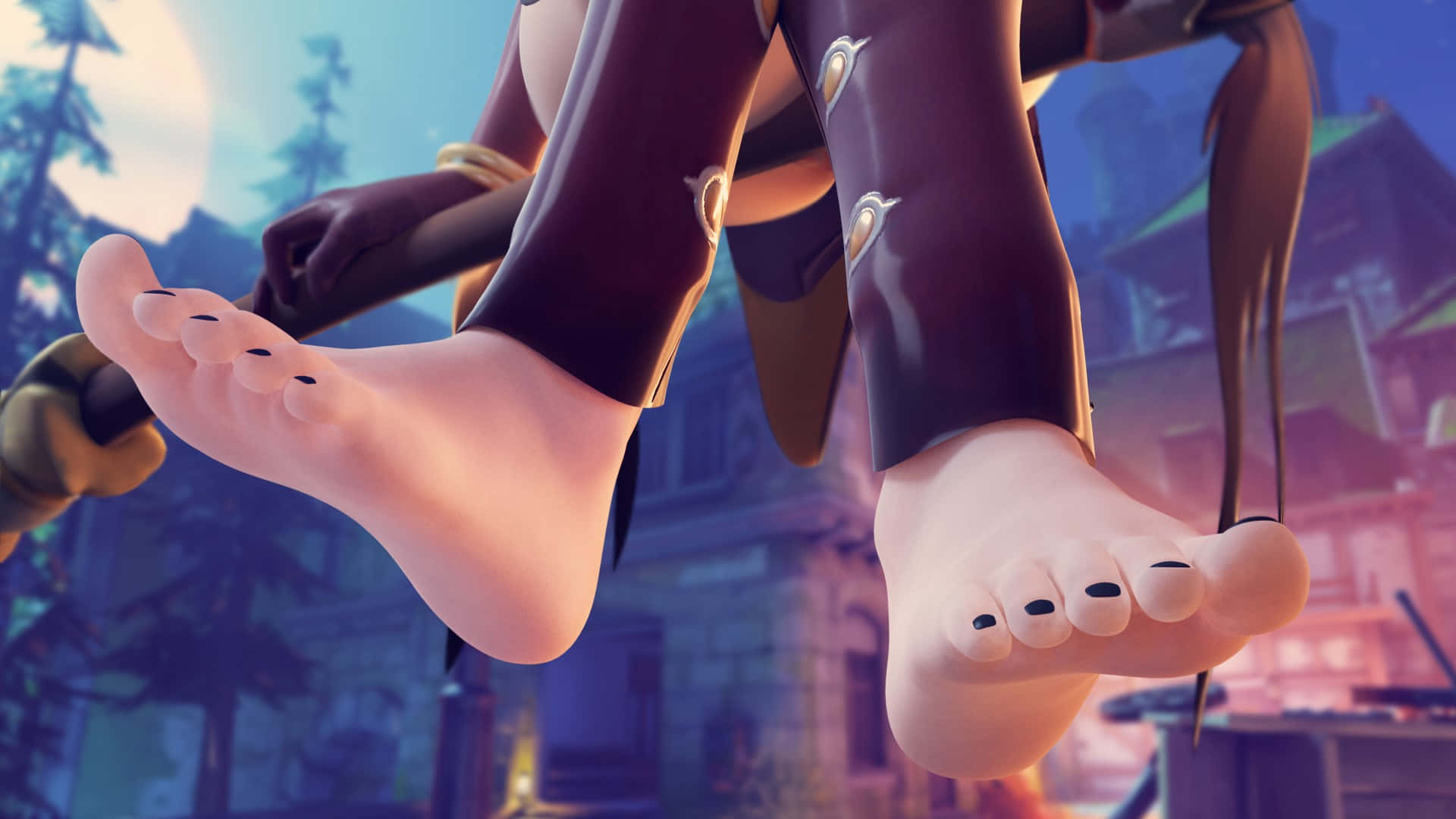 Overwatch Video Game Girl Feet Witch Mercy Background