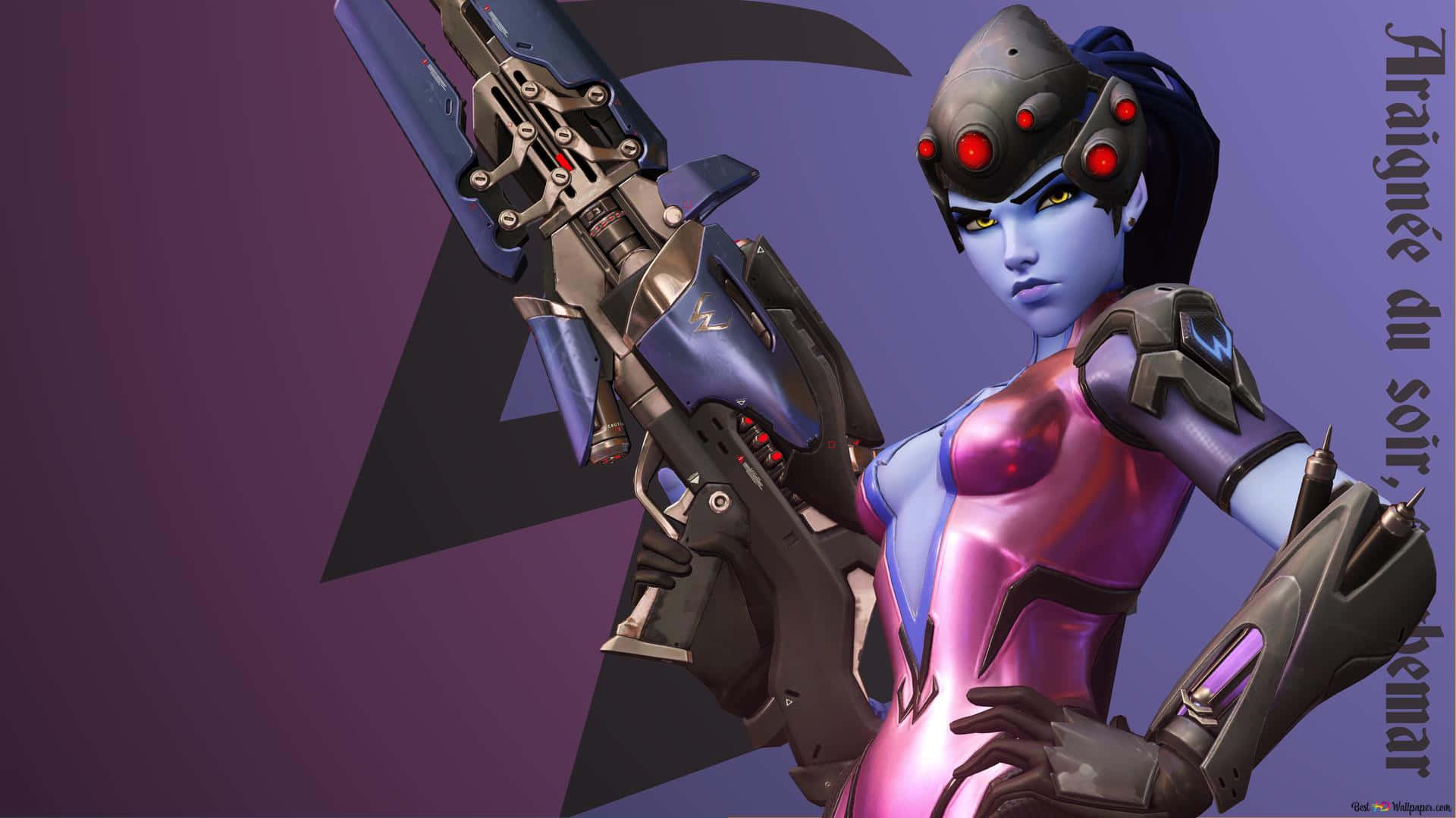 Overwatch Widowmaker Ready For Battle Background