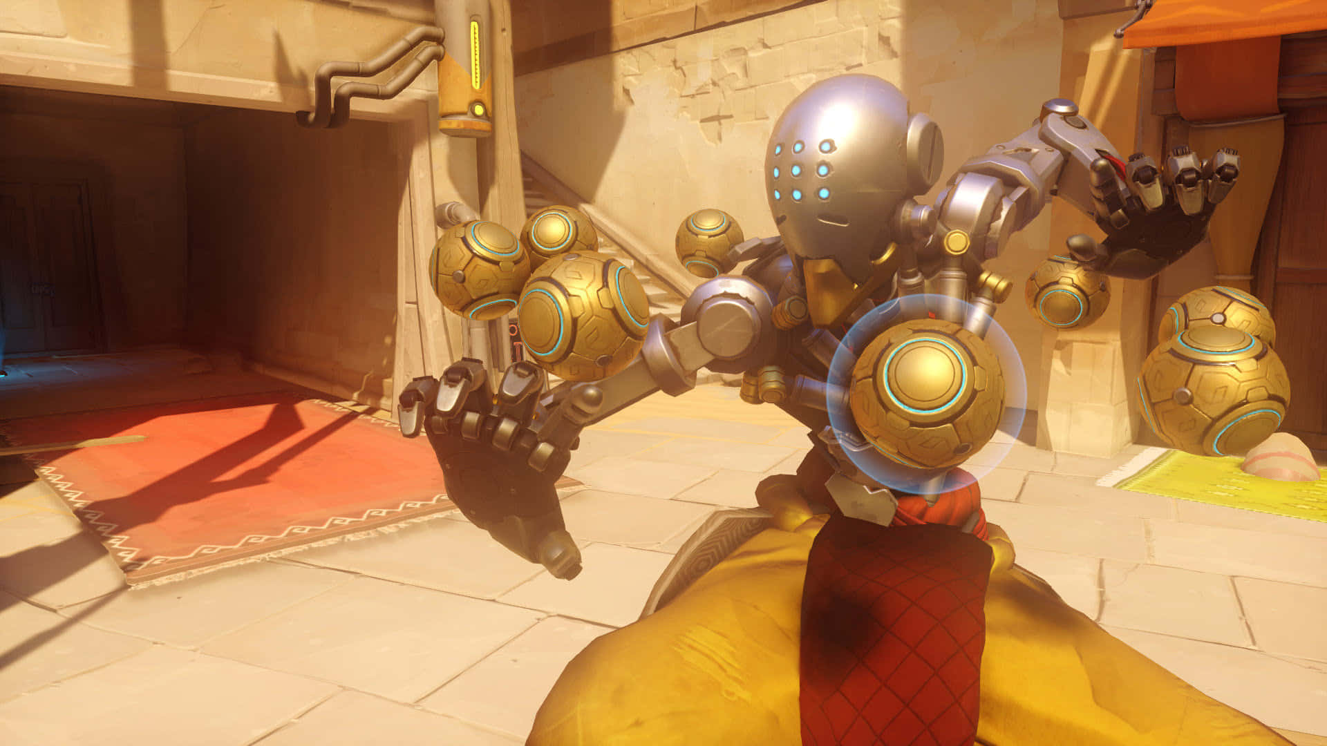 Overwatch Zenyatta Fight Screenshot Background