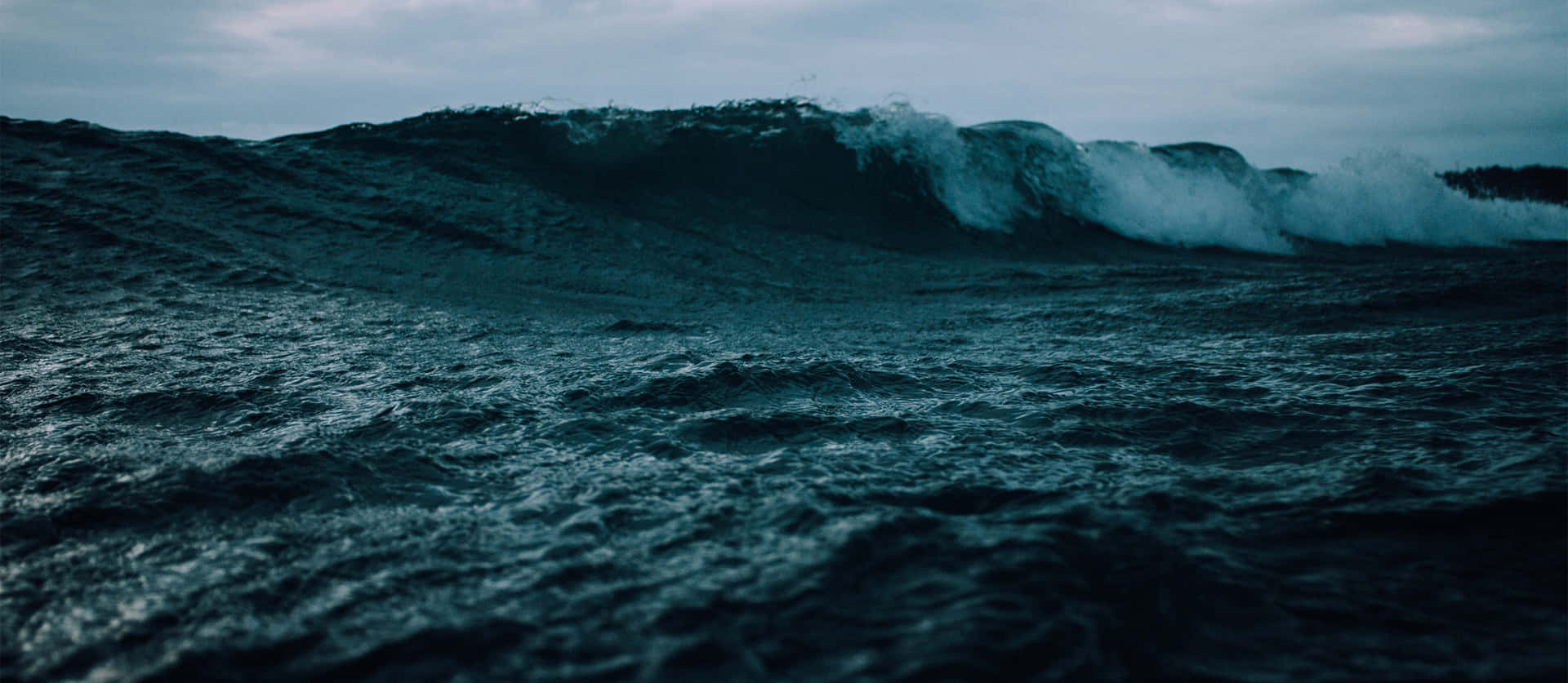 Overwhelmed By Ocean Waves Background