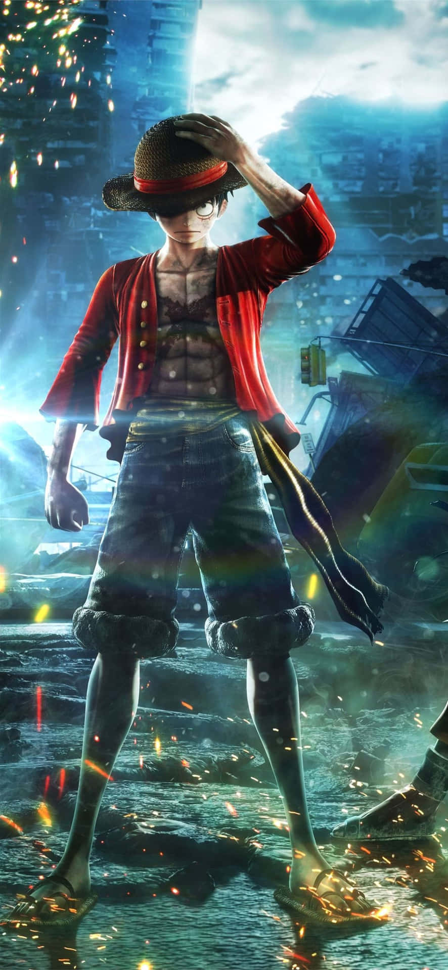 Own The Adventurous Journey Of Luffy With The One Piece Luffy Iphone Background