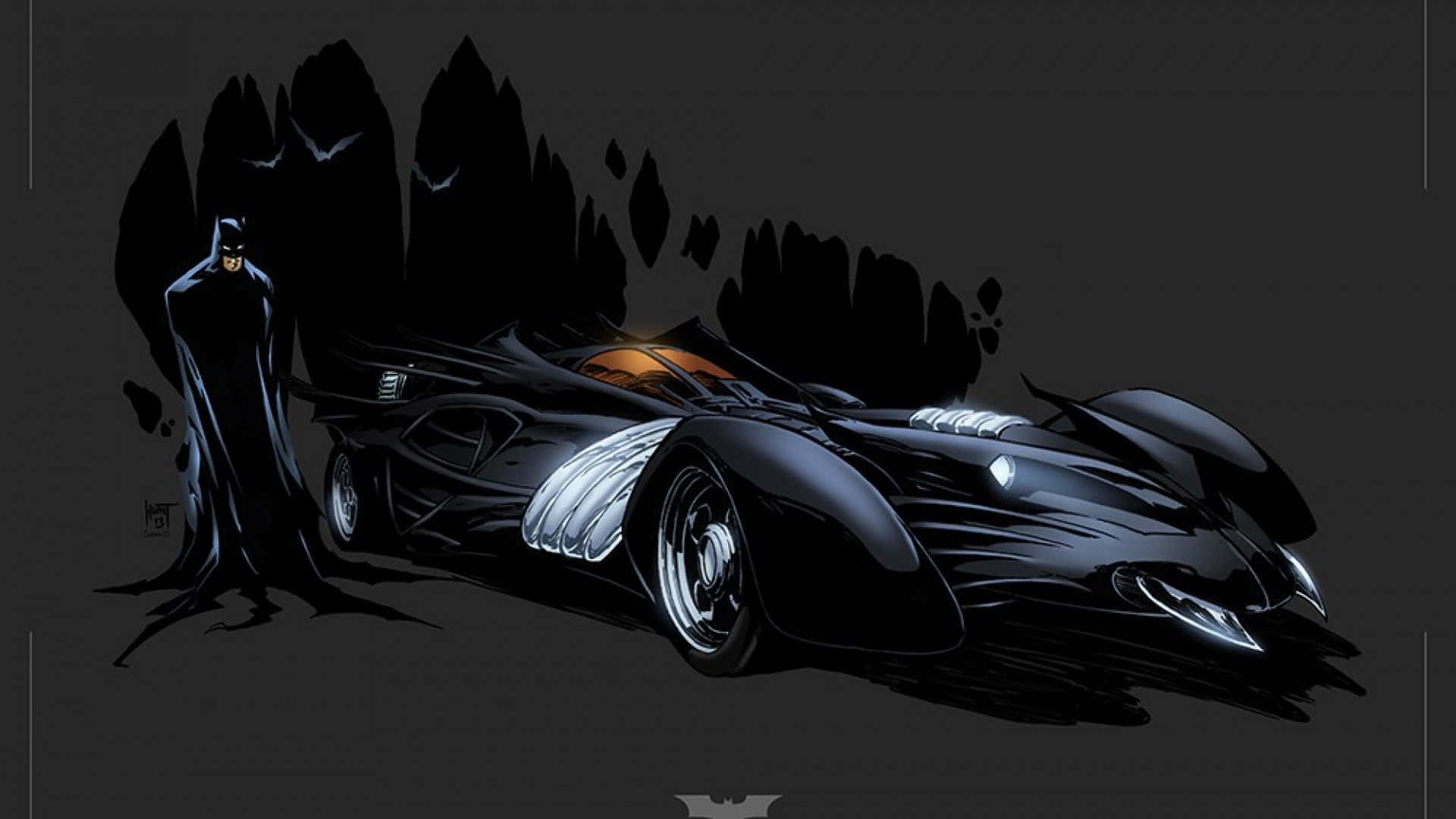 Own The Night With Batman's Legendary Batmobile Background