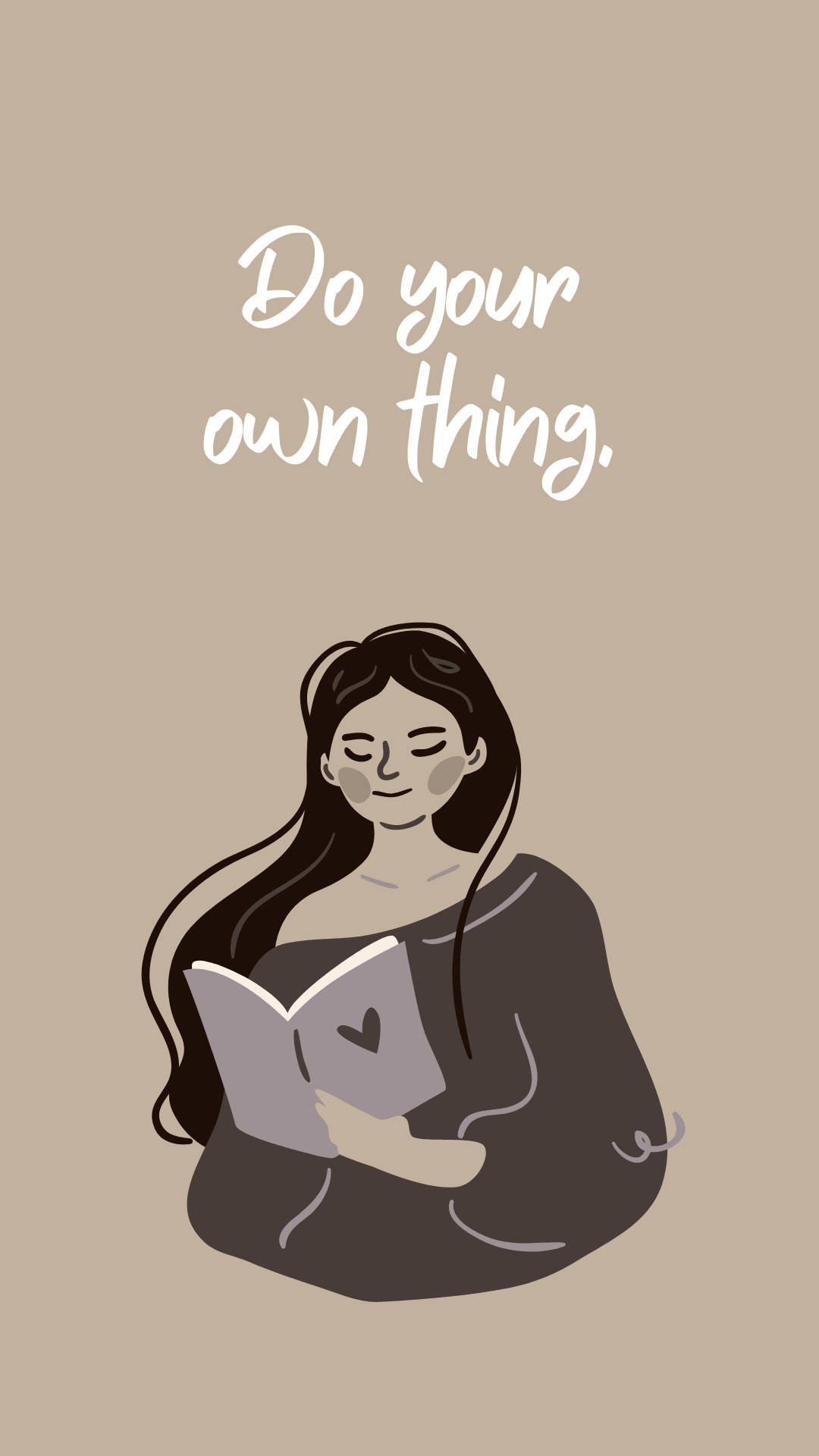 Own Thing Beige Aesthetic Phone Quote