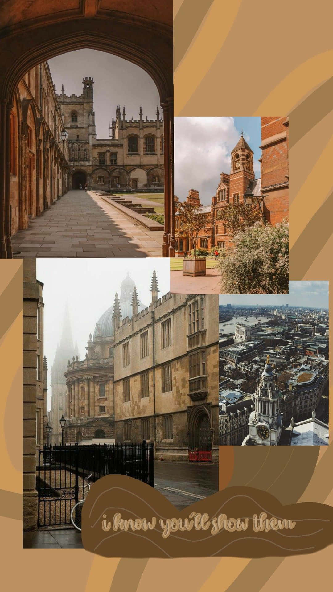 Oxford University Aesthetic Streets Landmarks Background