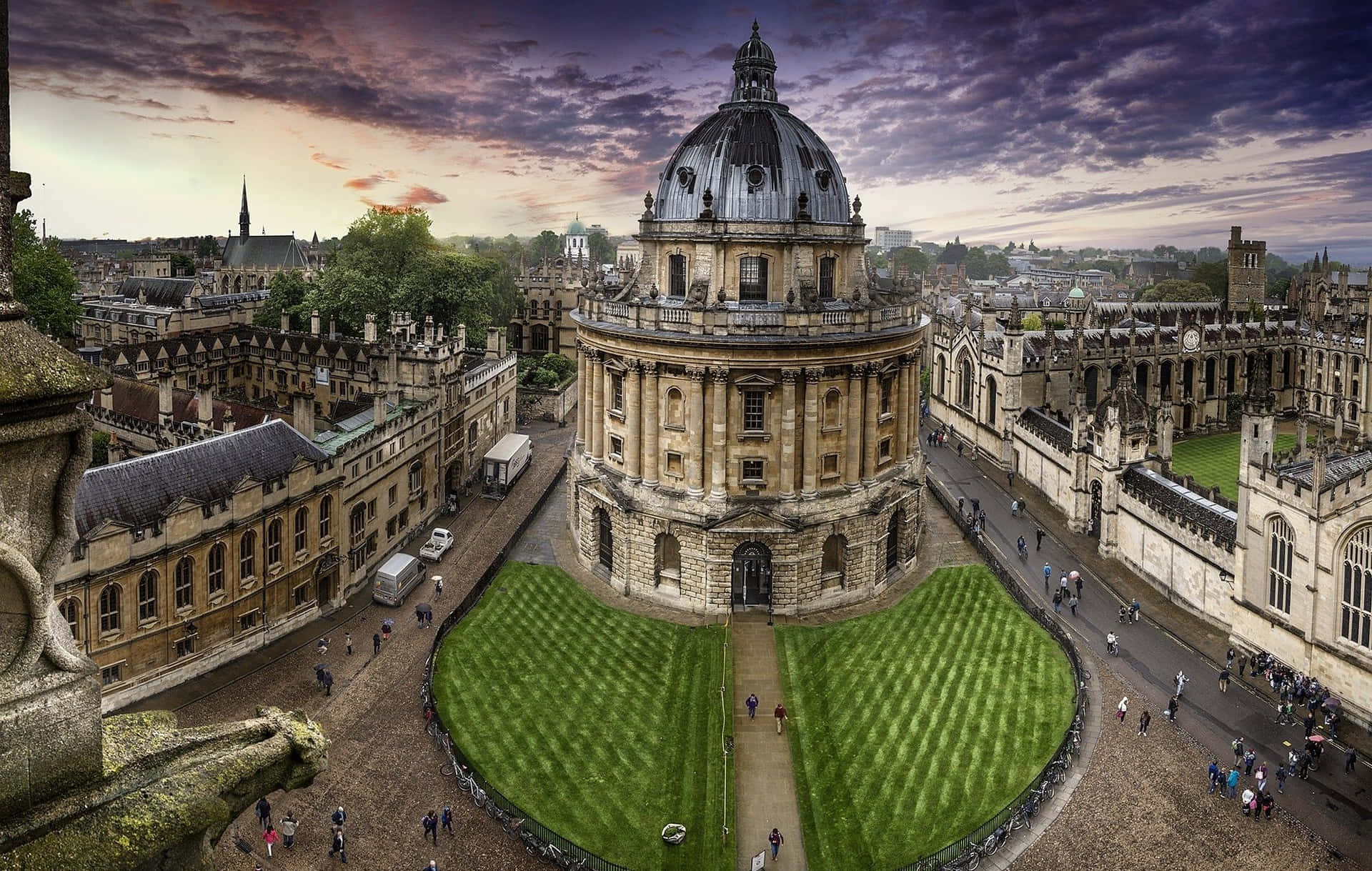 Oxford University Radcliffe Camera Saturated Edited Background