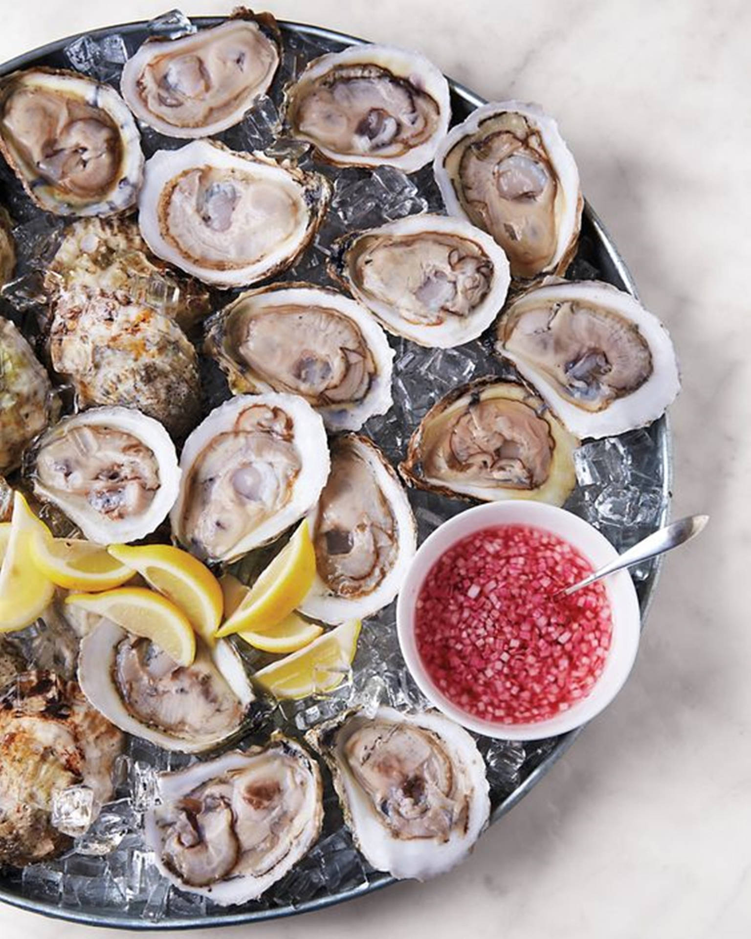 Oyster Recipe Mignonette Sauce Background