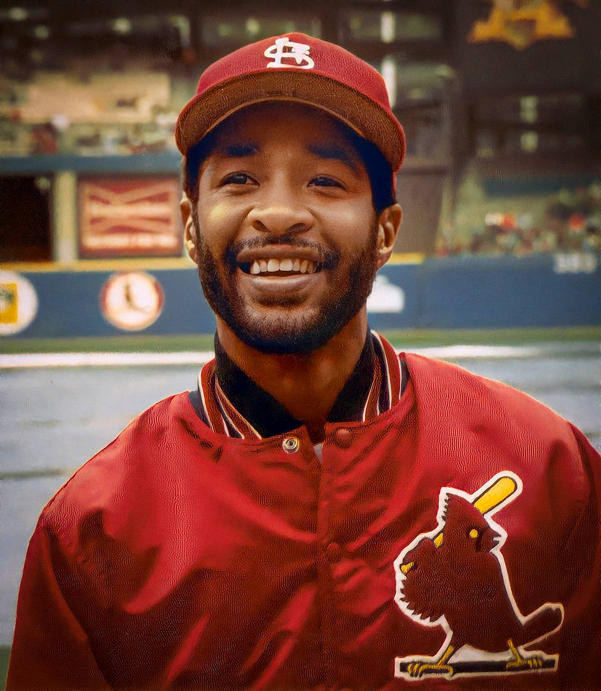 Ozzie Smith In Red Attire Background