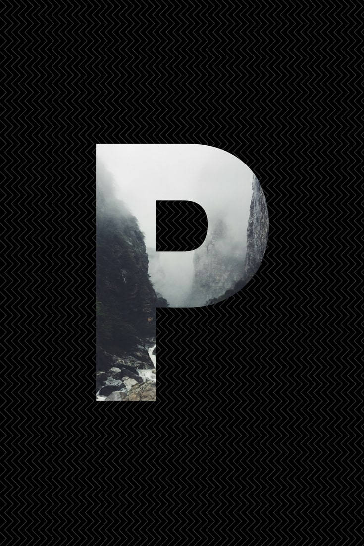 P Letter With Nature Design Background