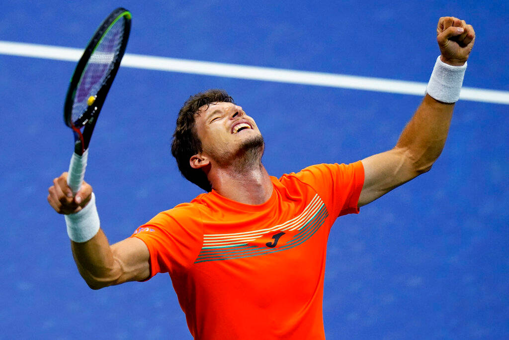 Pablo Carreno Busta Gestures Victory Background