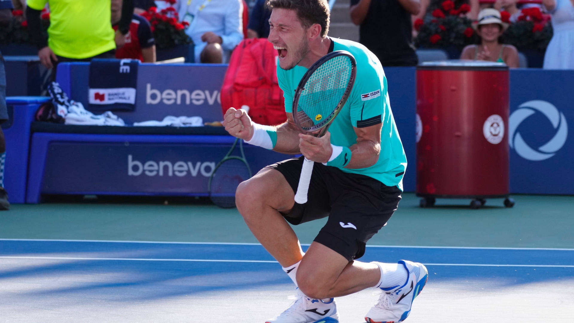 Pablo Carreno Busta Is Screaming For Victory Background