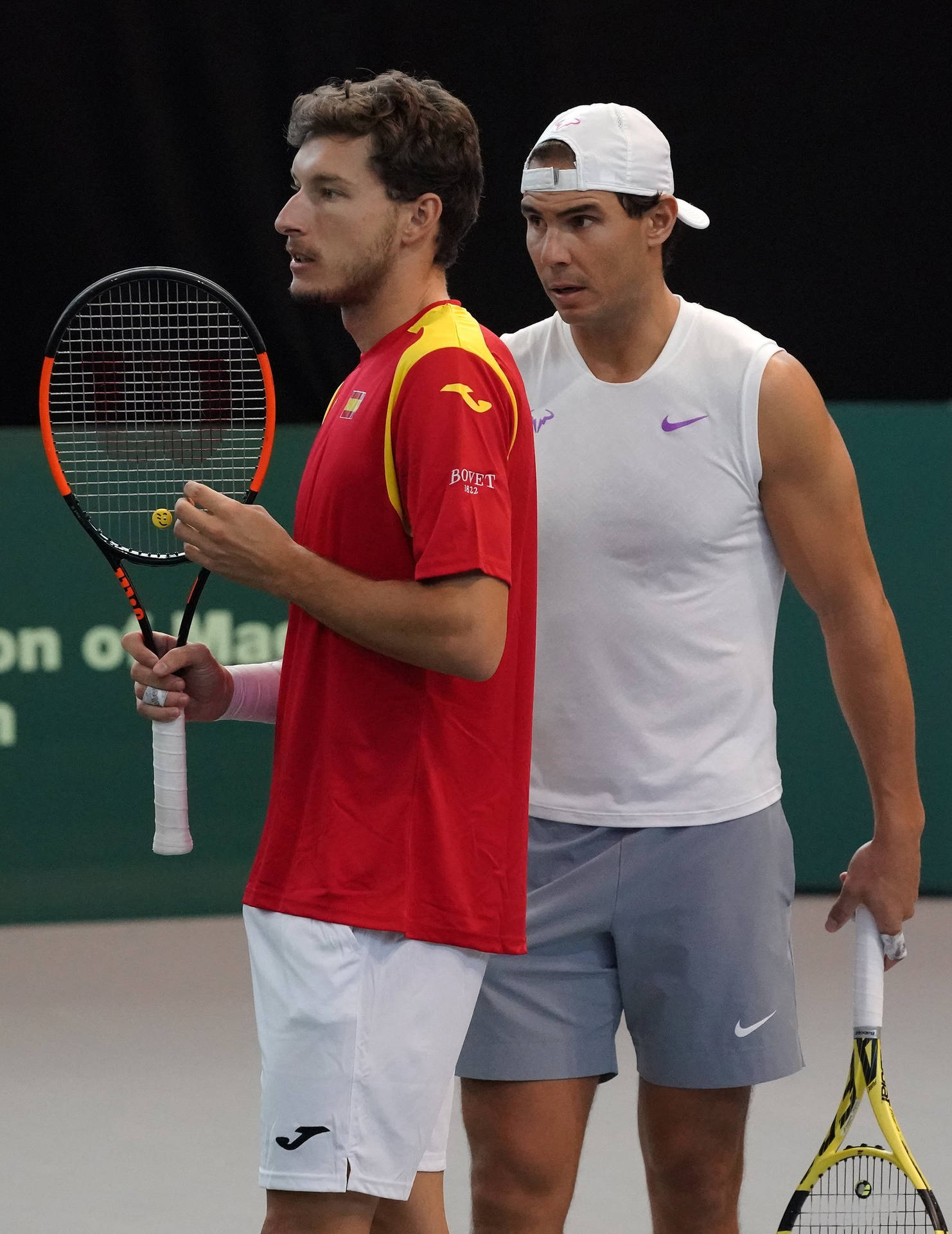 Pablo Carreno Busta Tapping His Racket Background