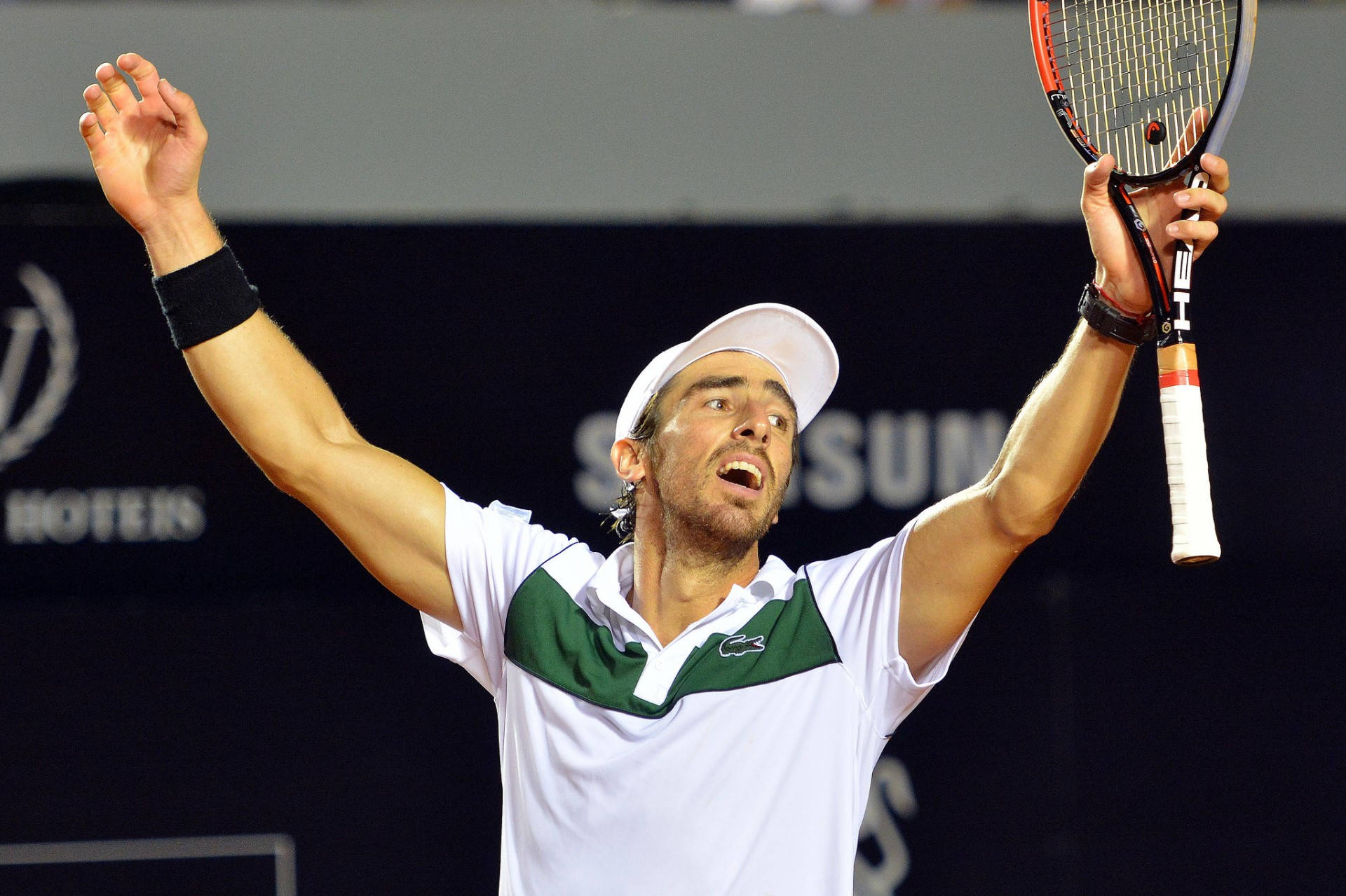 Pablo Cuevas Arms Up Background