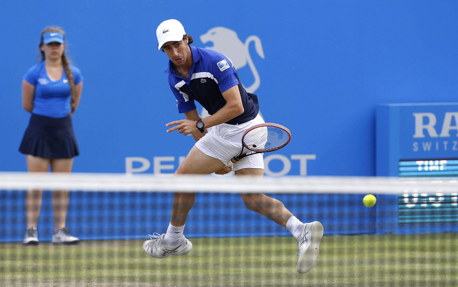 Pablo Cuevas Between Leg Serve Background