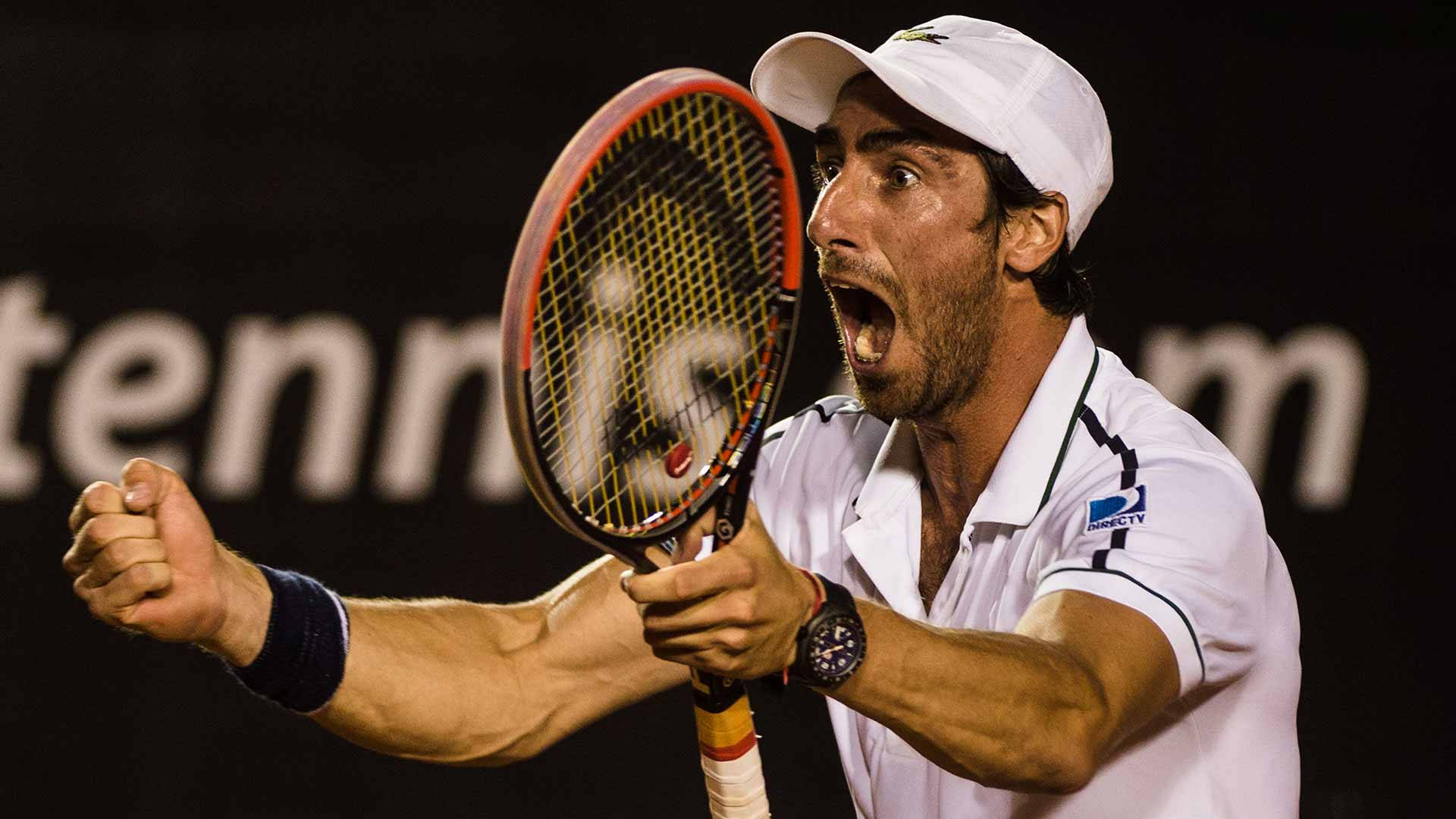 Pablo Cuevas Celebrating