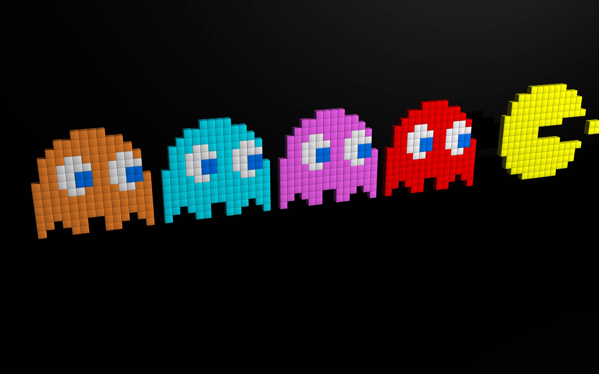 Pac Man And Ghost Pixel Art