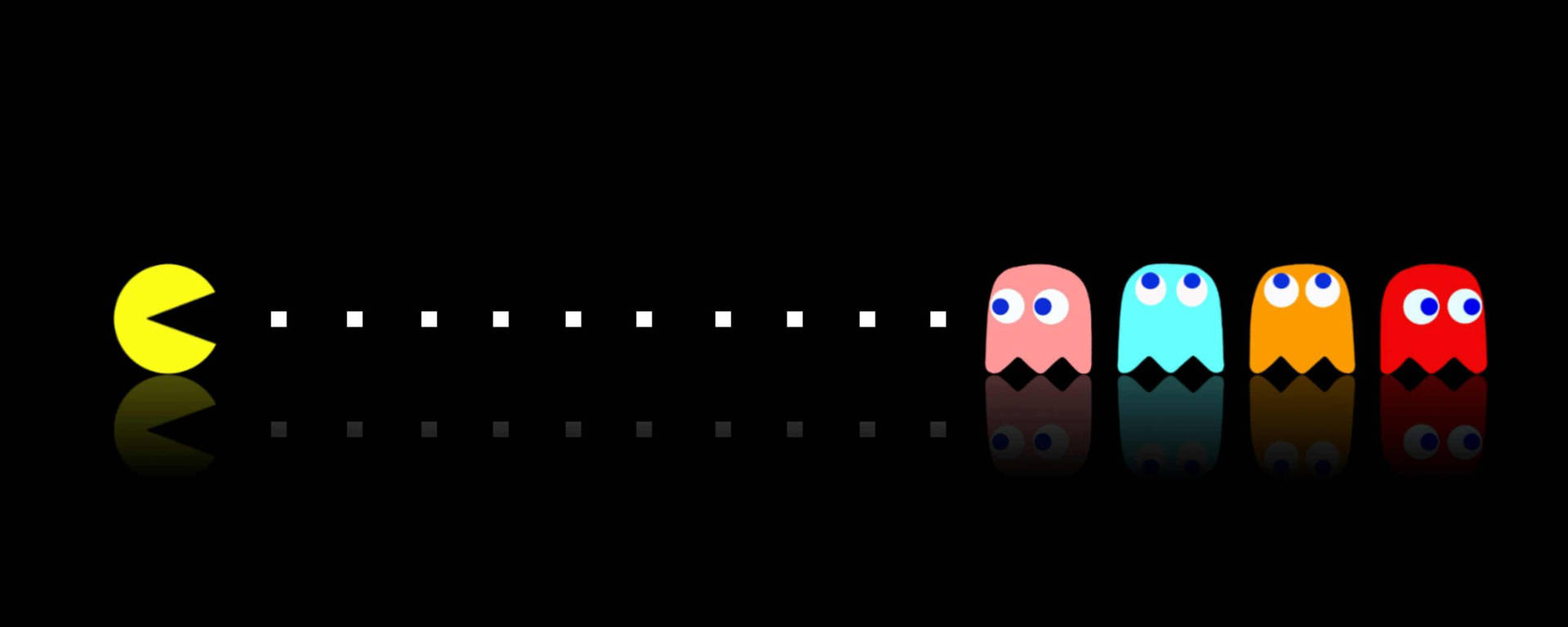 Pac-man Gaming Dual Screen Background