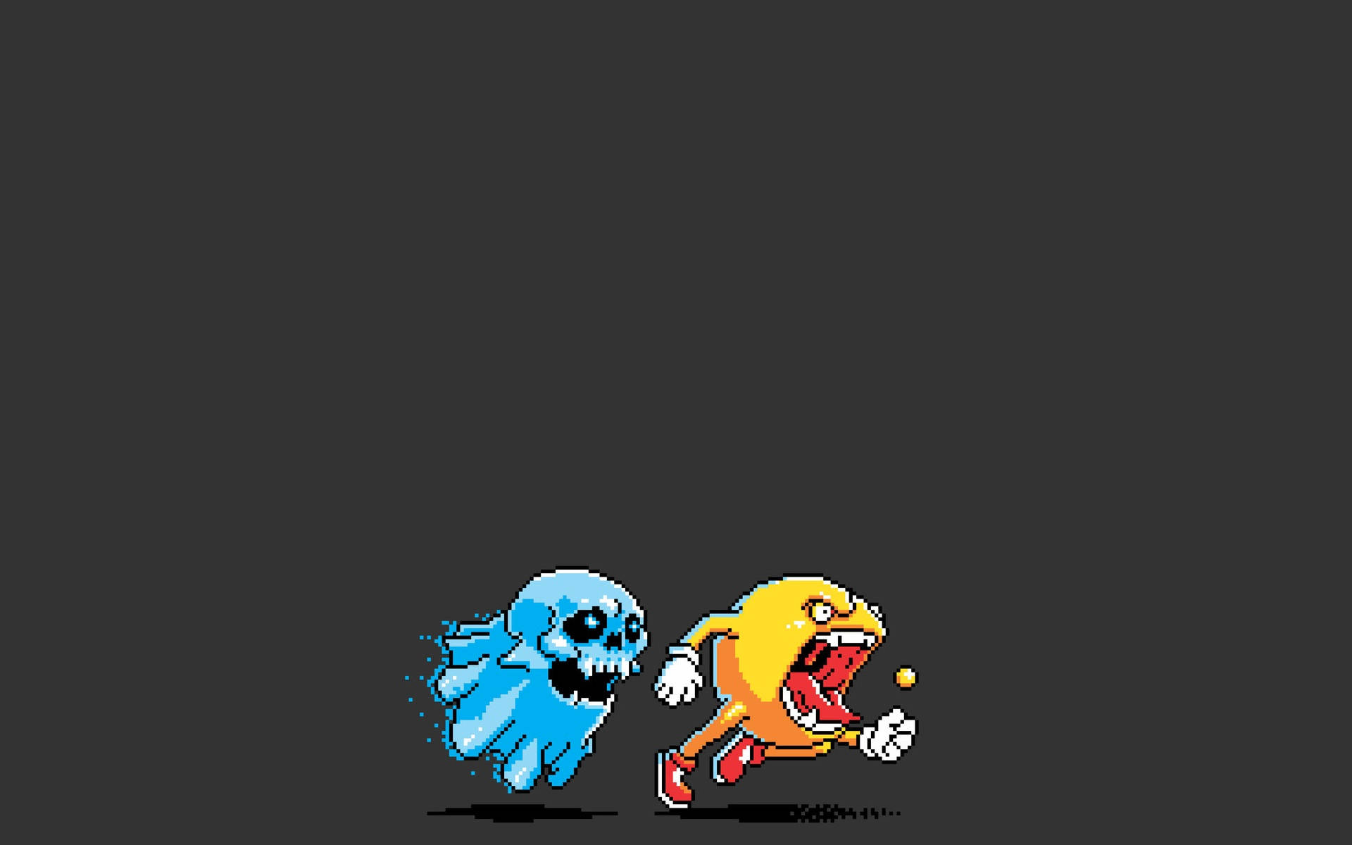 Pac Man Running Away From Inky