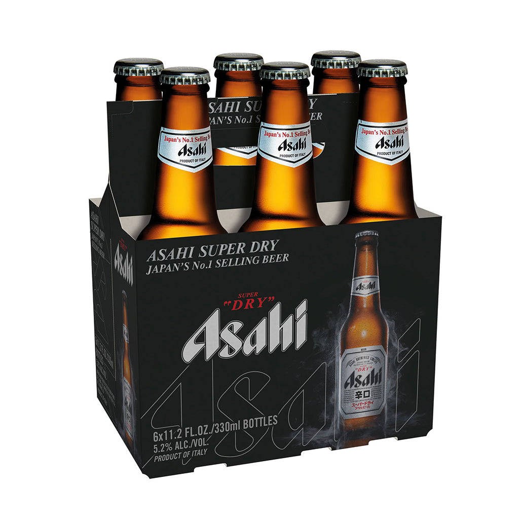 Pack Asahi Super Dry Lager Beer Background