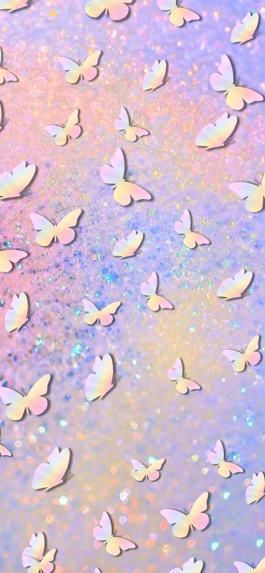 Pack Of Pink Glitter Butterfly Background