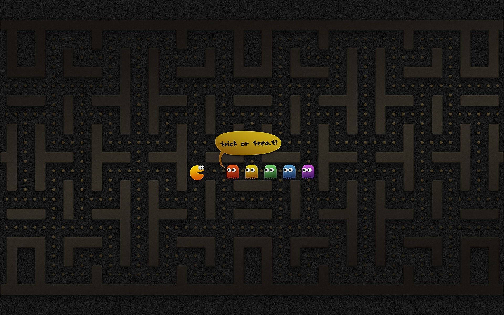 Pacman Halloween Laptop Promo Background