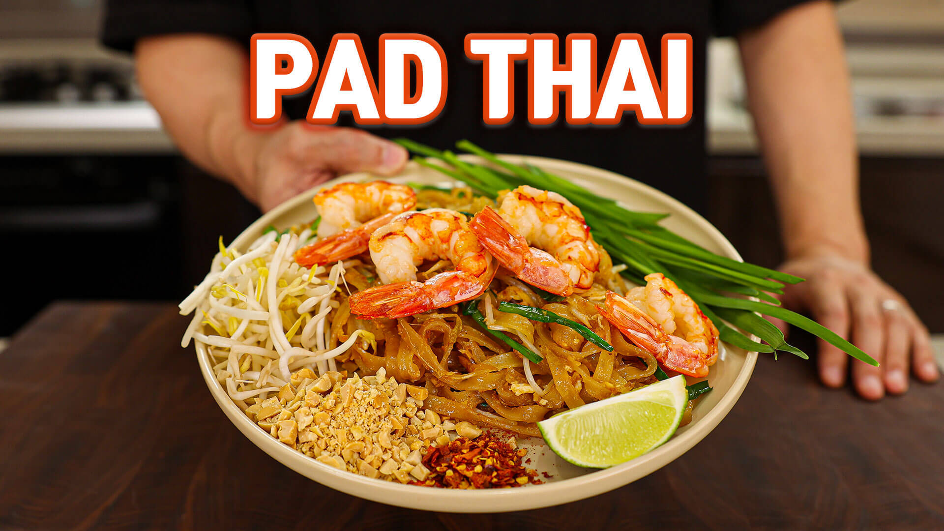 Pad Thai Cooking Recipe Ingredients Background