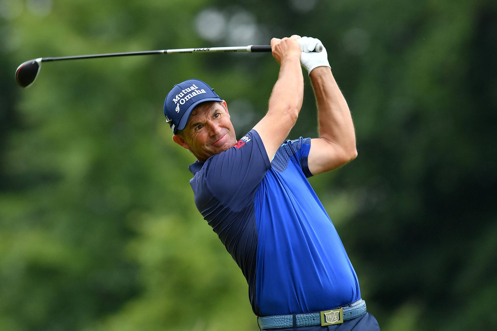 Padraig Harrington Determined Swing Background