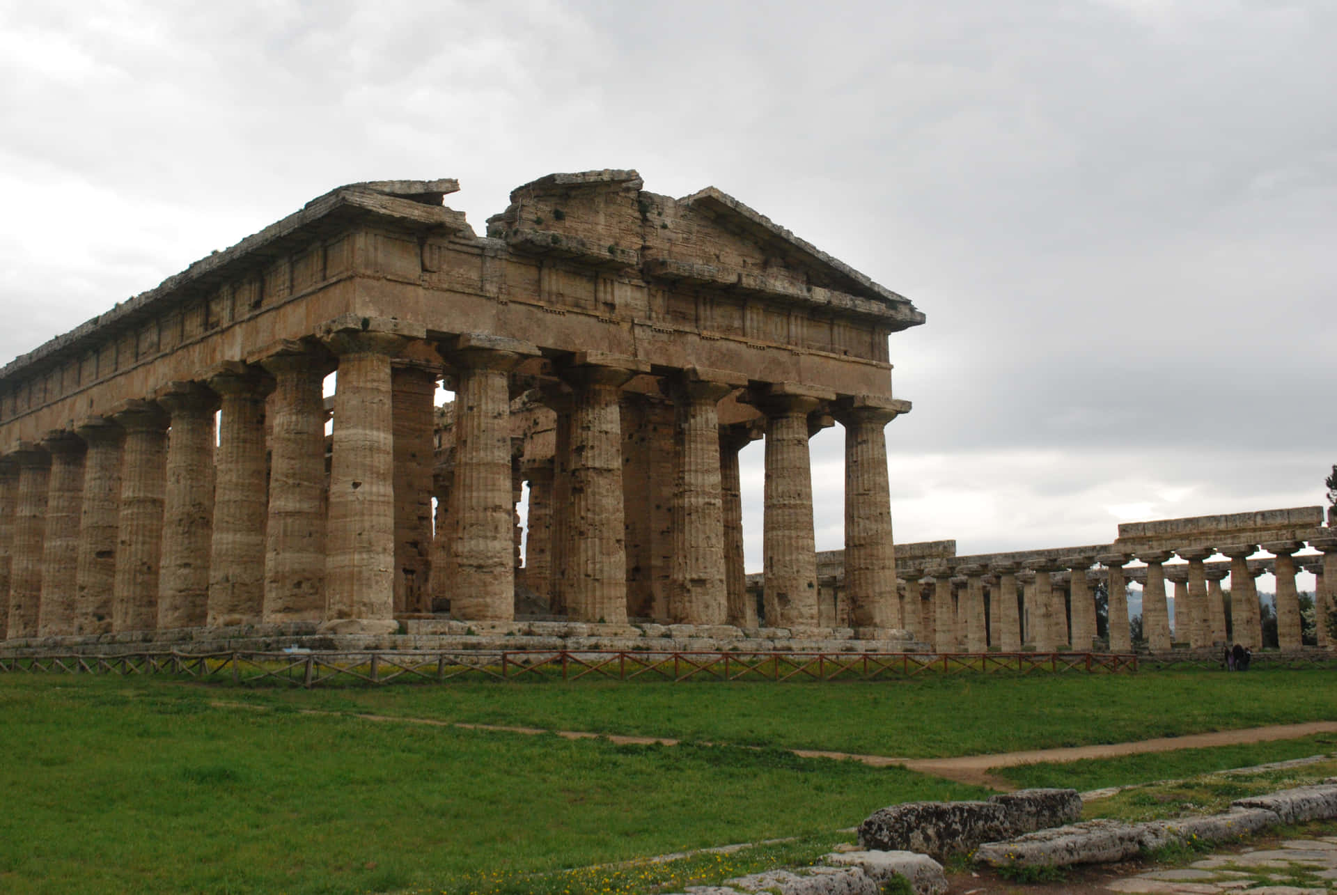 Paestum Dark Clouds Background