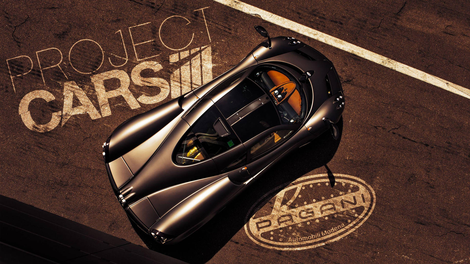 Pagani Huayra Aerial Shot From Project Cars Background