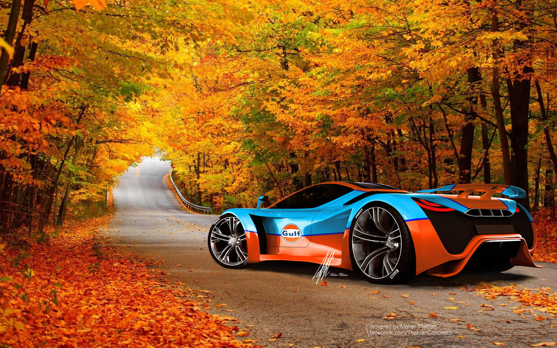 Pagani Supercar Autumn Concept Art