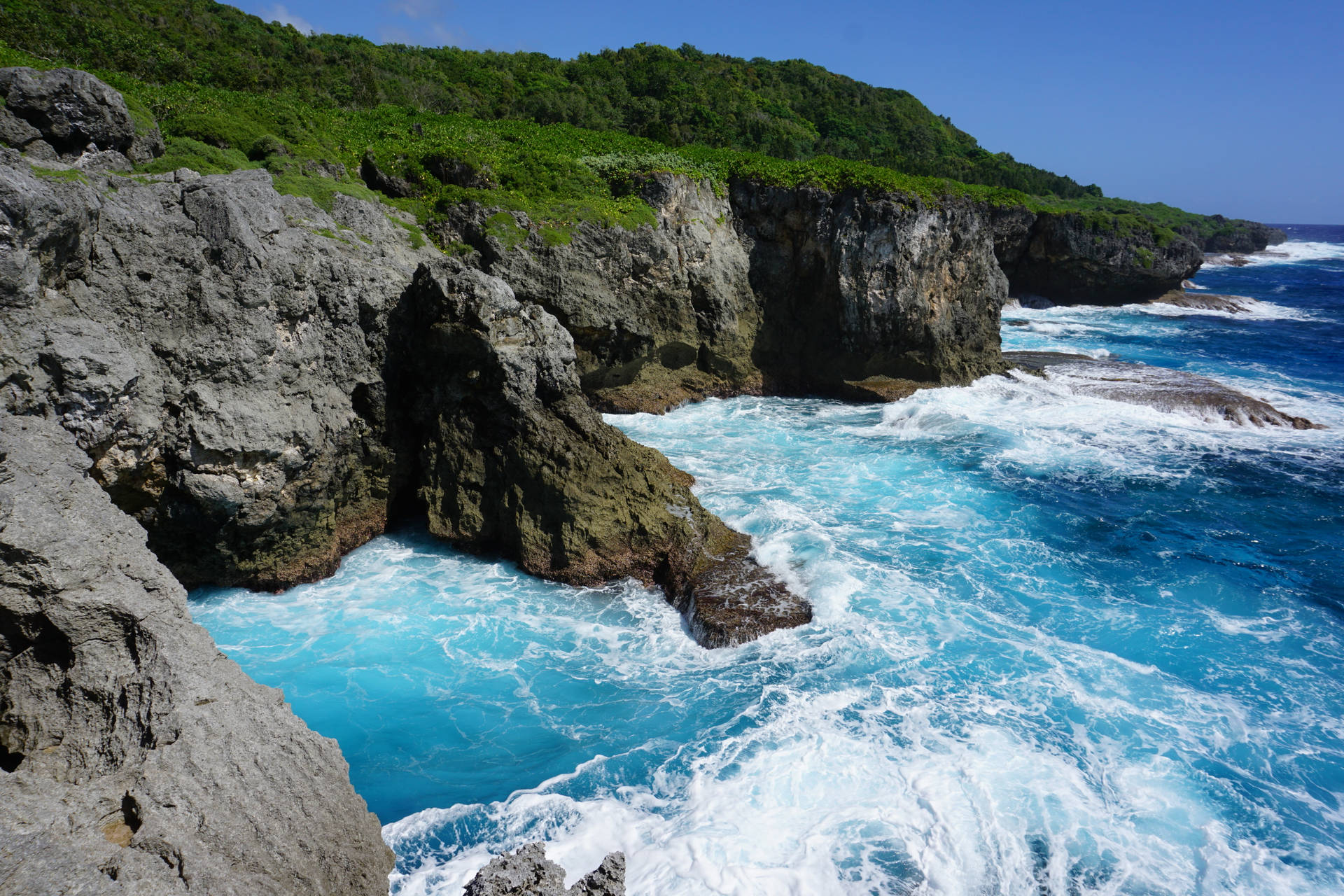 Pagat Cave Trailhead In Guam Background