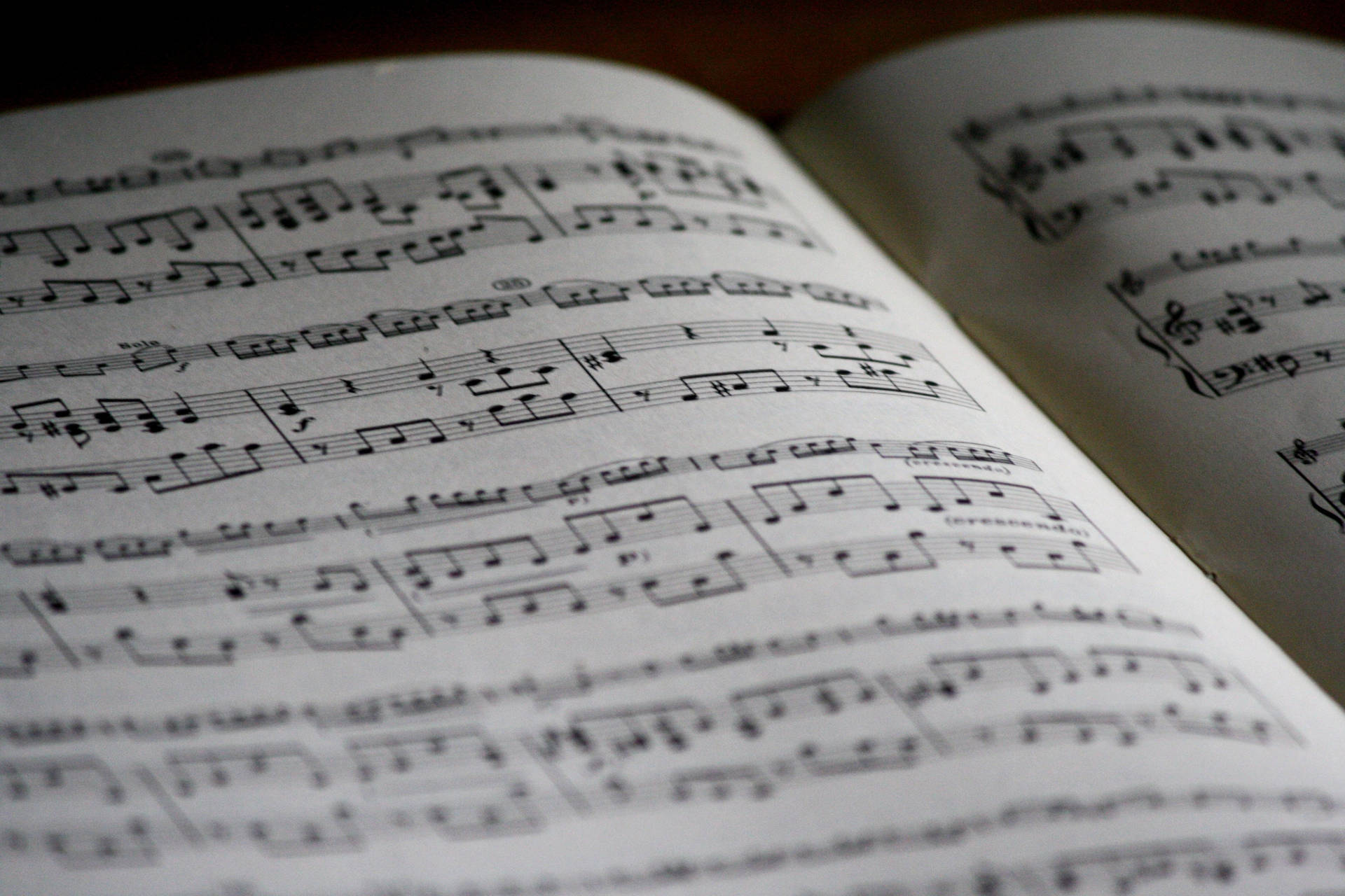 Pages Of Sheet Music 4k Background