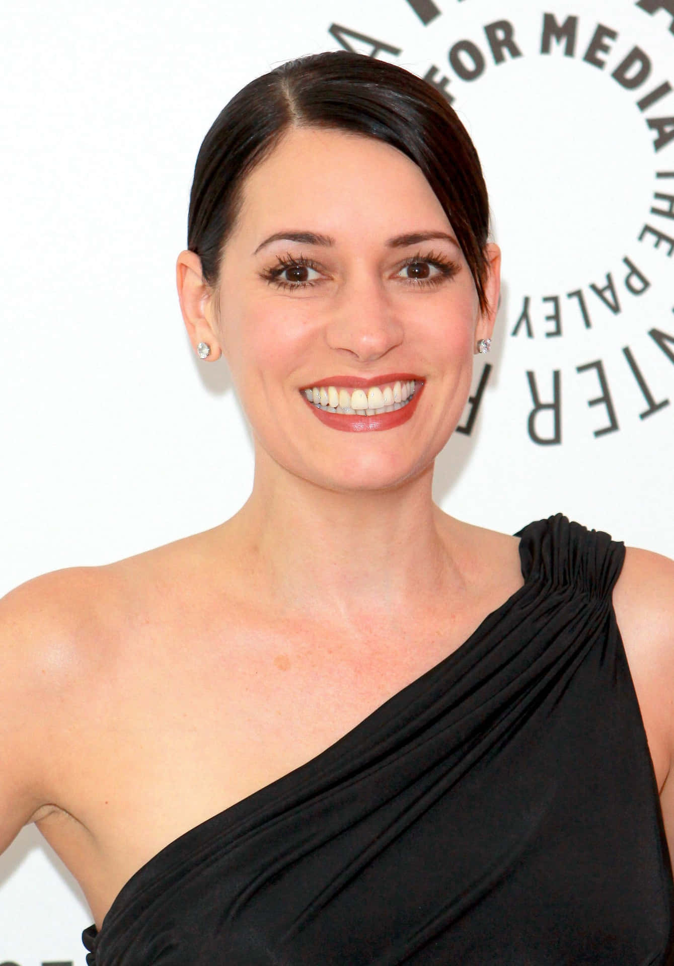 Paget Brewster Posing Elegantly Background