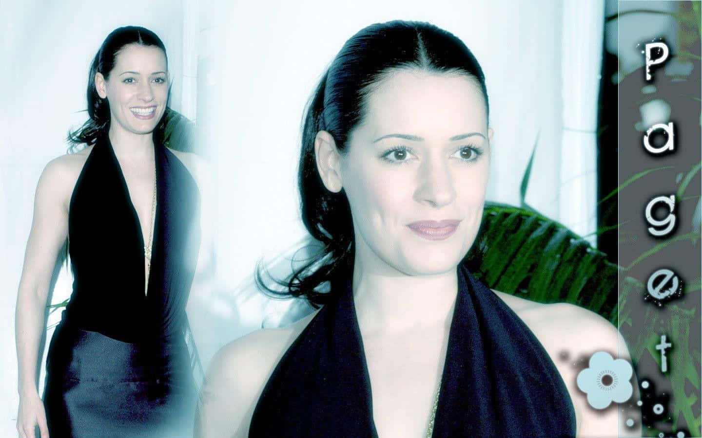 Paget Brewster Striking A Pose In A Stunning Photoshoot Background