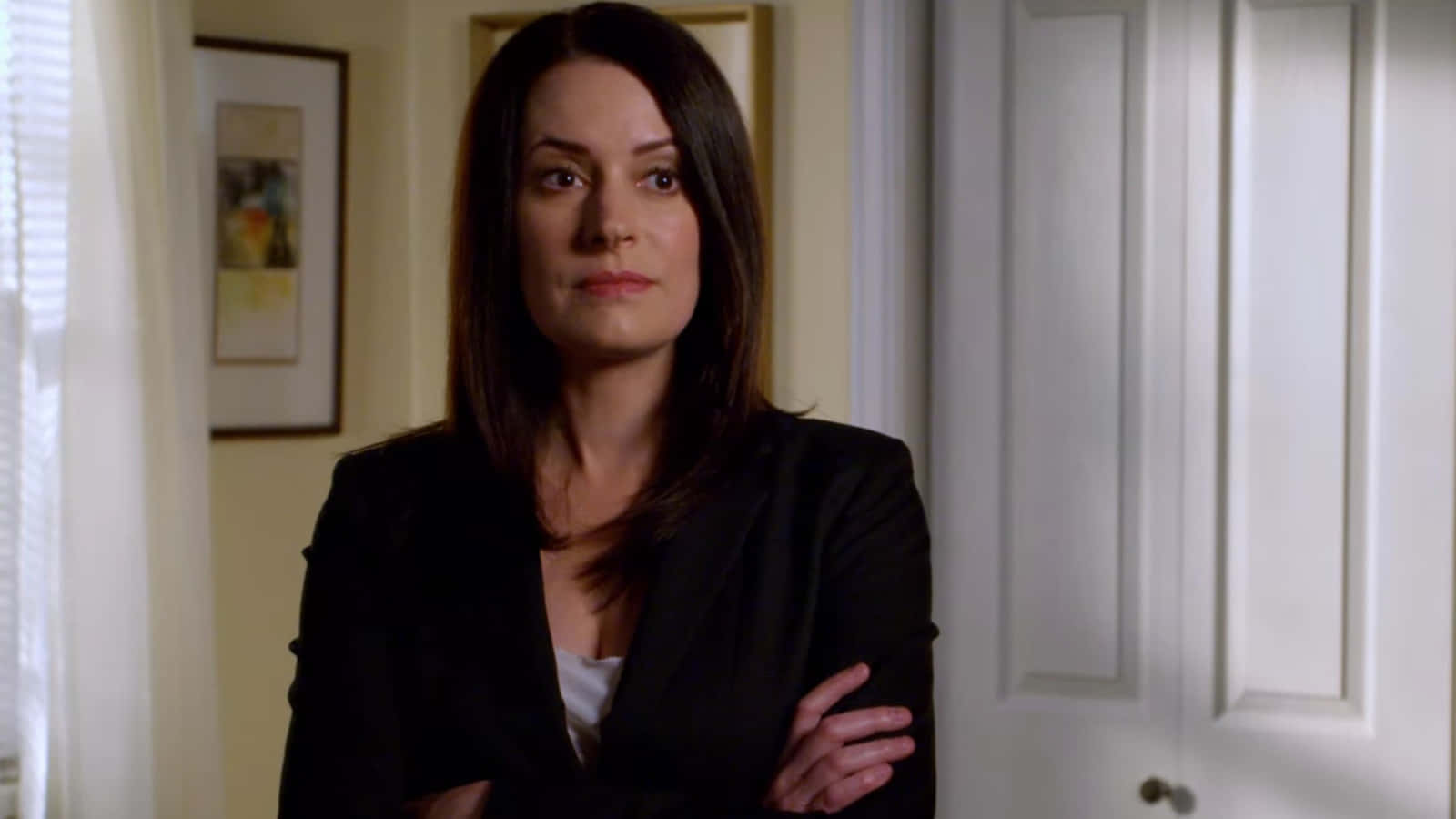 Paget Brewster Striking A Pose In A Stylish Outfit