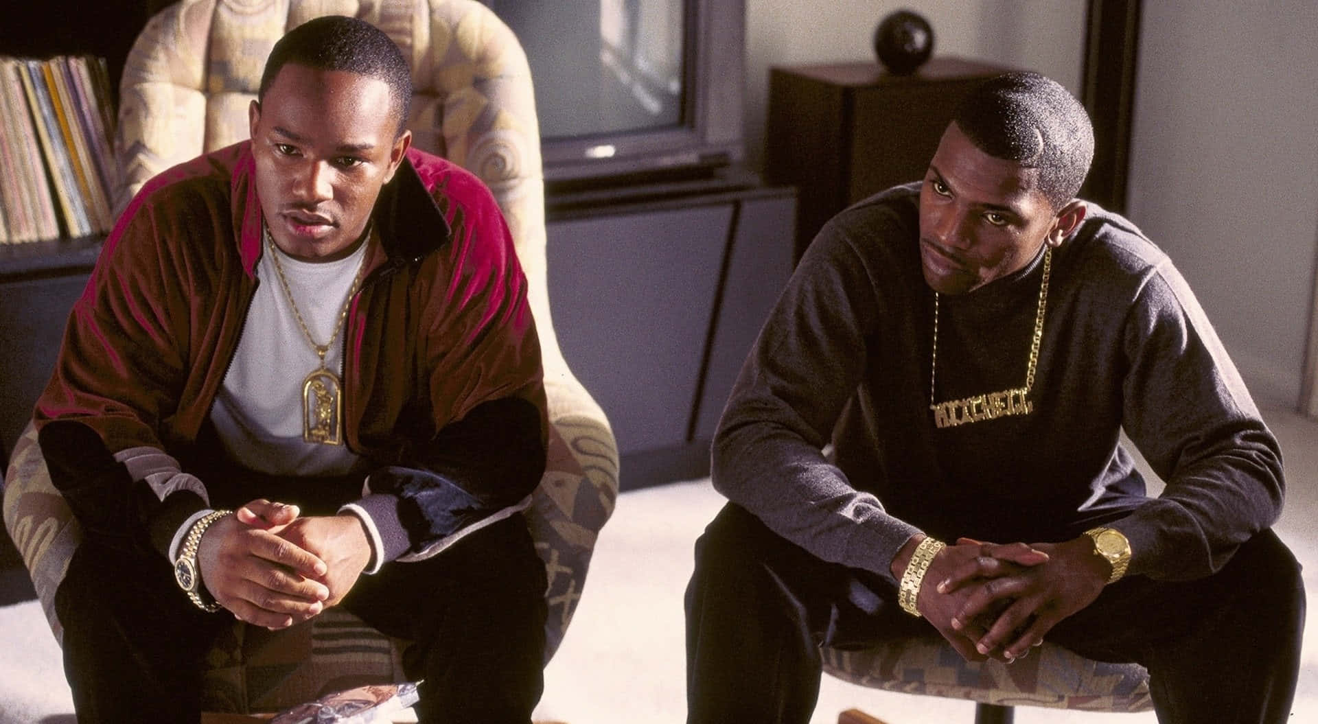 Paid In Full Movie Scene Two Men Sitting Background