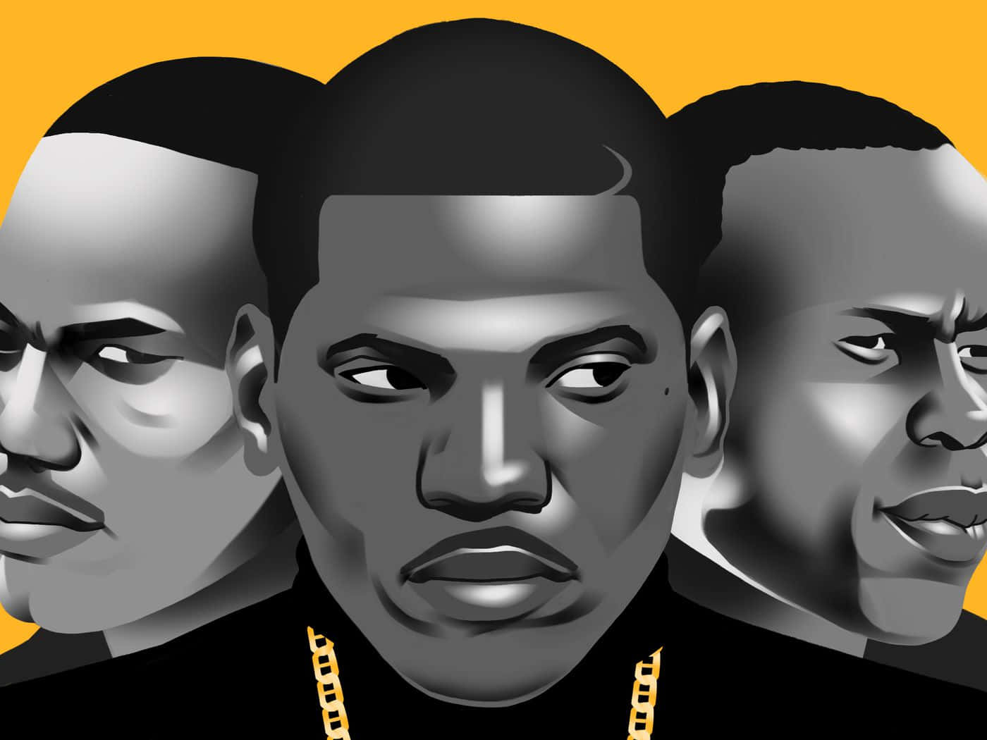 Paid In Full Trio Illustration Background