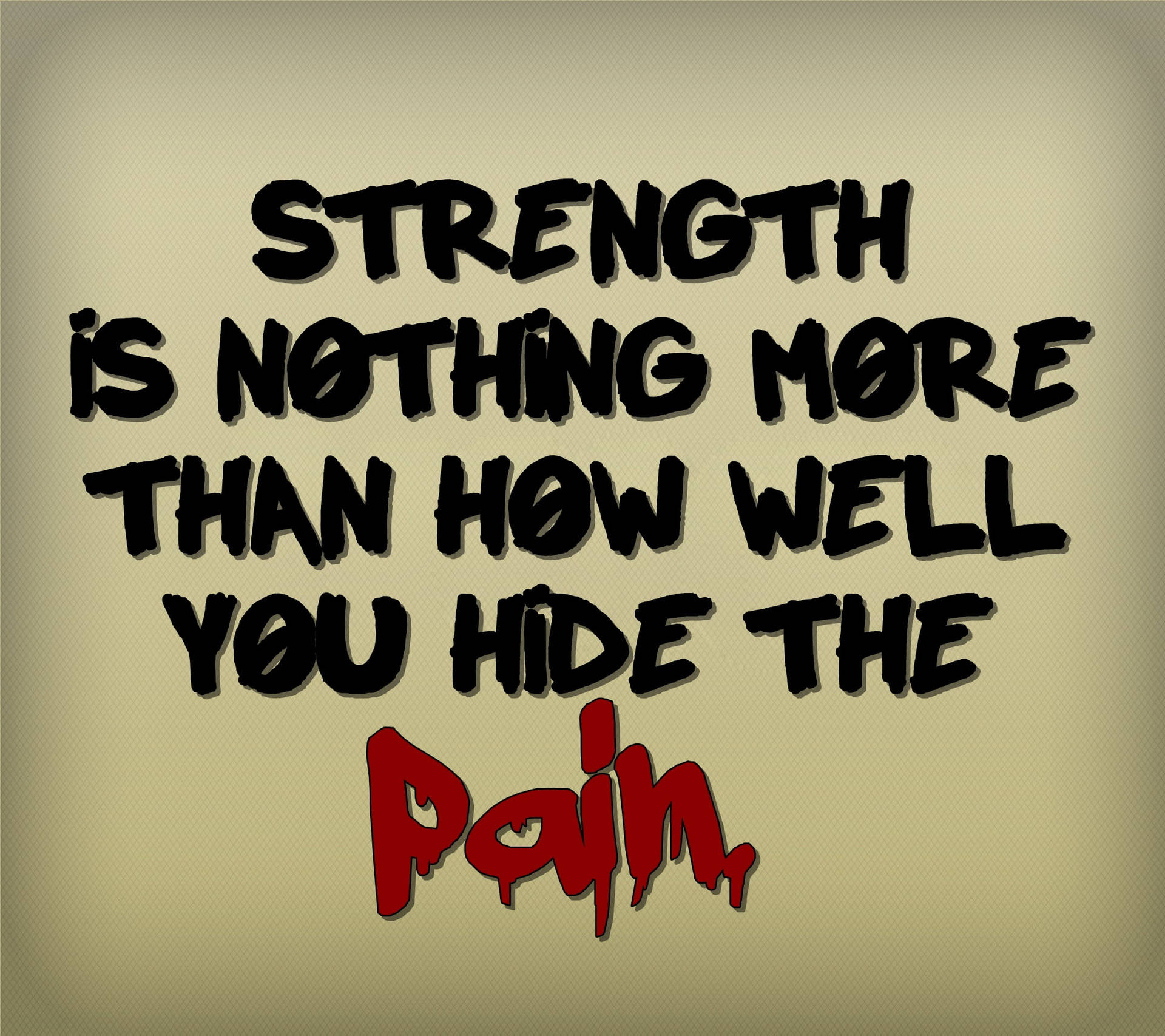 Pain Quote About Strength Background