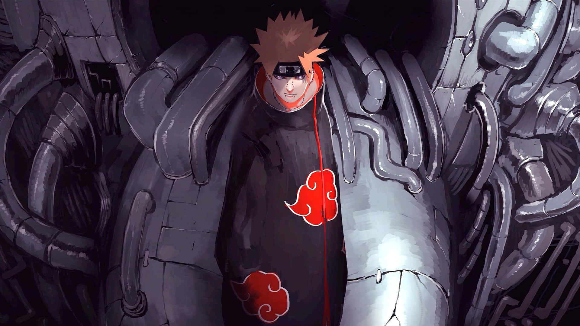 Pain Unleashes The Rinnegan Against Naruto. Background
