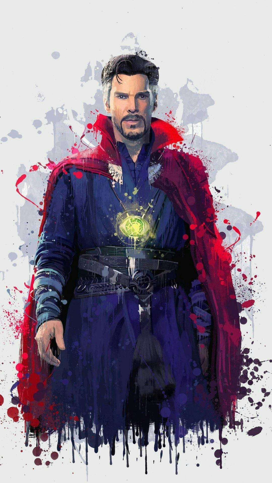 Paint Blots Art Superhero Doctor Strange Background